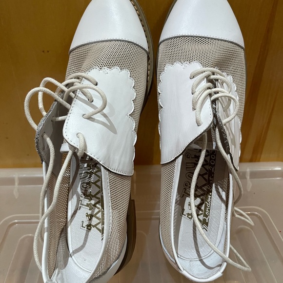 F-troupe Leather/Mesh Oxfords Size 9.5 - Picture 4 of 7